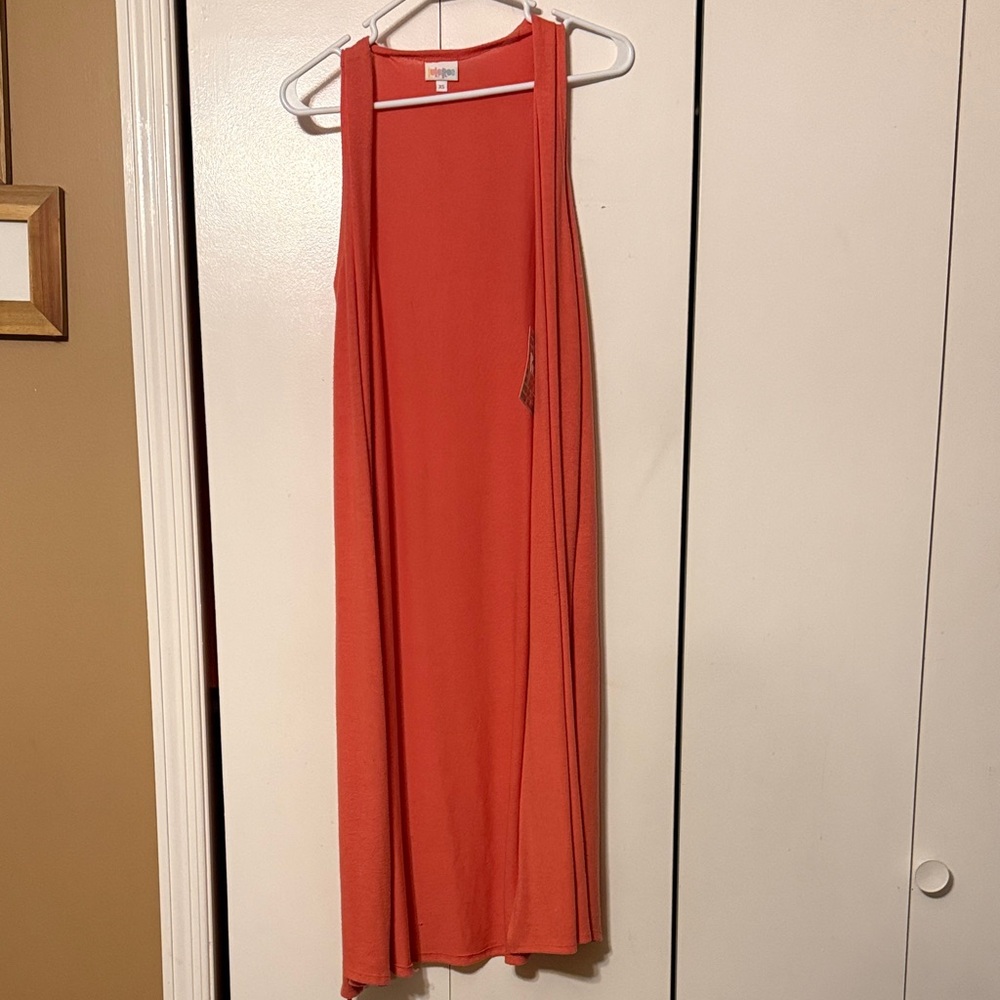 LuLaRoe Vibrant Coral Maxi Dress